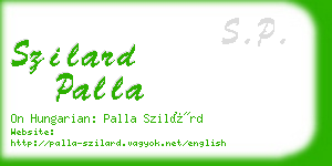 szilard palla business card